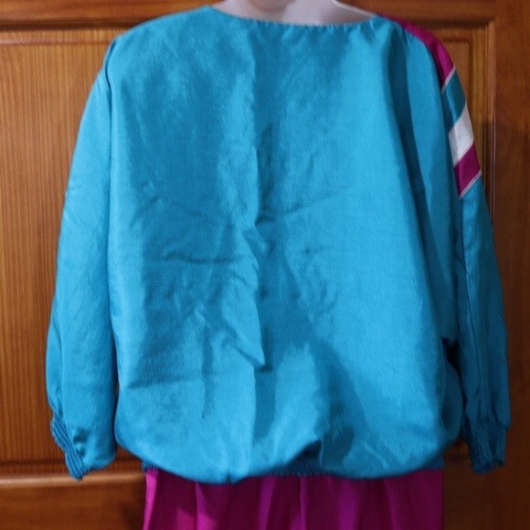 Jordana Vintage Windbreaker Track Suit  Tops Hot Pink Retro 90s 3 pc set - Picture 11 of 16